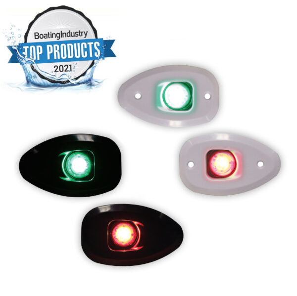 MICRO LED 12 Starboard & Port Lights 112,5°, Side & Flush mounted, Set